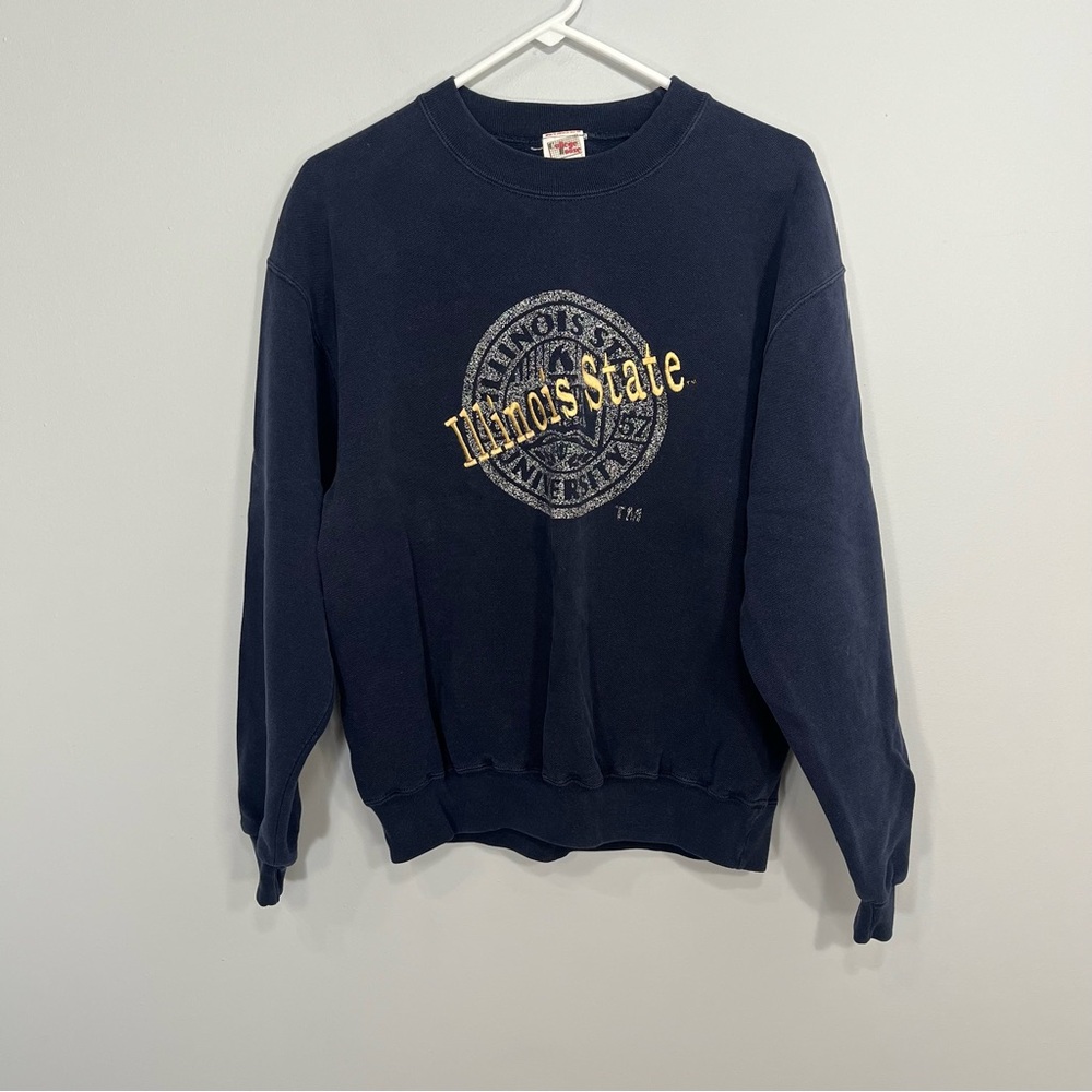 VINTAGE Illinois State ISU Sweater Womens Blue Redbirds Crew Neck Sweatshirt